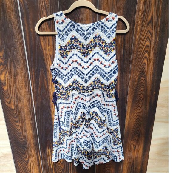 American Rag Boho Lace Overlay Swing Sleeveless Dress Lace Up Sides - Medium - Picture 2 of 4